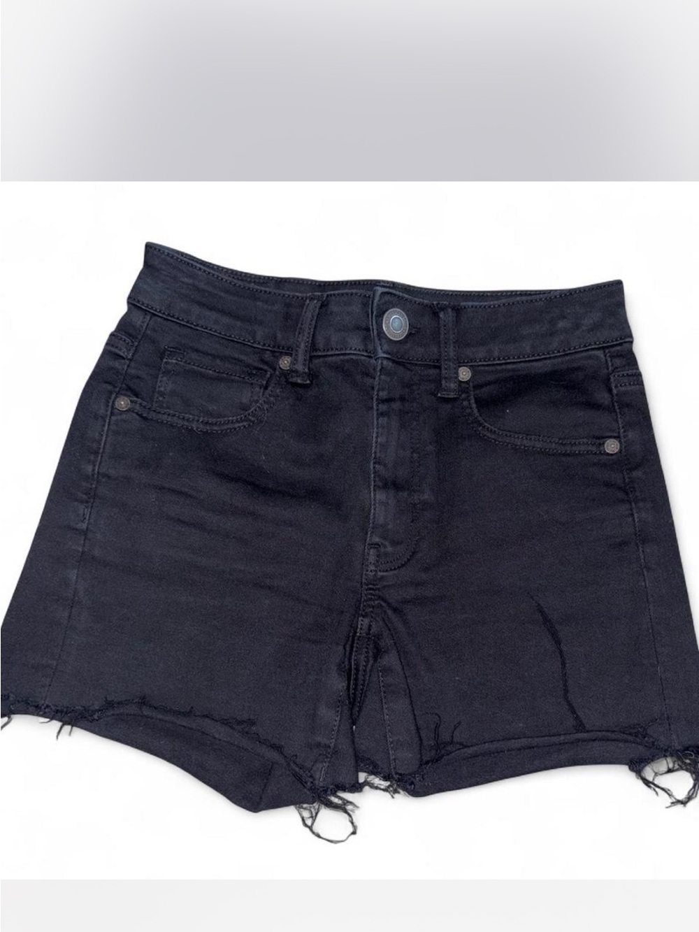 American Eagle Outfitters Black High-Rise Denim Shorts